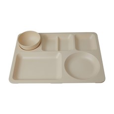 素色餐盤餐具組, 奶油黃, 餐盤+小碗