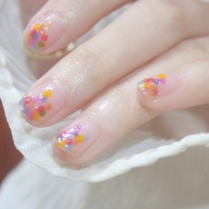 마켓감성 캔디 프렌치 네일팁, 3개, 타입4