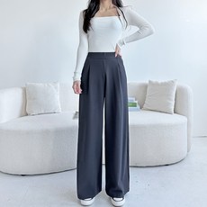 jalbba jean 女款 I's 雙褲長細褶鬆緊腰寬版彈力西裝褲