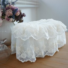 ANDCOTTON 玫瑰康康舞面紙盒, 白色