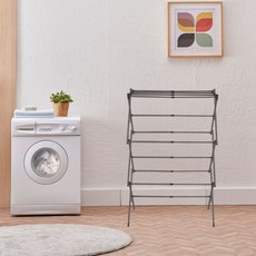 Best Home 簡易可調式寬度曬衣架, 灰色