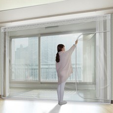 dashop 魔鬼氈黏貼式 陽臺型 拉鍊式 防風 擋風 3層氣泡 透明, 1個