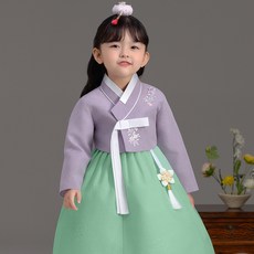 TheyeHanbok 女童用 851 銀河綠 韓服套裝