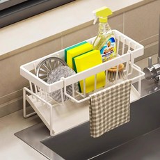 GOODIE FOODIE 抹布架 菜瓜布瀝水架, 白色, 1個