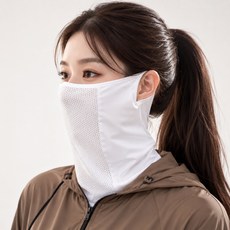 Living Maker 防紫外線防曬臉部遮罩口罩 網眼款, 白色, 2個