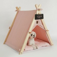 DING DONG PET 寵物平面印第安帳篷屋, 1個, 粉色