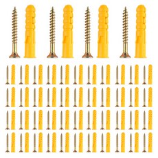 OON 노란색 크로커 플라스틱 확장 나사, 48개