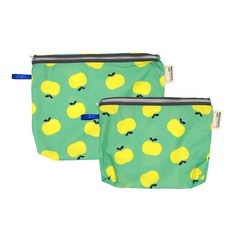 베베슈에뜨 유아용 방수 기저귀 + 도시락 파우치 세트, 민트얌얌