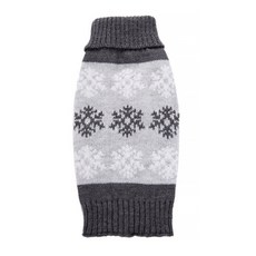 I Luv Pet 雪花圖案毛衣, 灰色