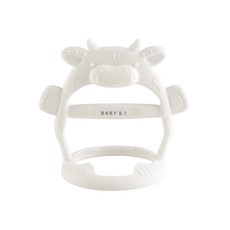 베이비앤아이 실리콘 카우 손목 치발기, 스노우화이트, 1개