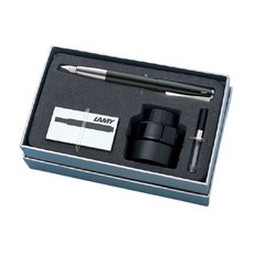 LAMY Studio 鋼筆 + 墨水瓶禮品套組 2021 LM069, EF, Black Forest