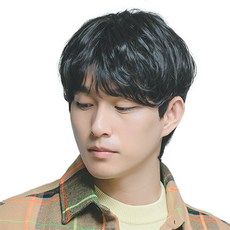 GABALNARA 男士透明 Hershey Perm Tong 假髮 M, 自然黑, 1個