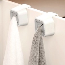 람스홈 주방 무타공 행주 꽂이 후크형, 2개