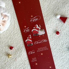 베스트팩 크리스마스 트윙클 산타 띠지, 벨벳 레드, 30개