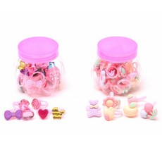 罐裝可愛造型戒指 28入+粉彩造型戒指 28入