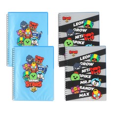 STUDIO EIGHT Brawl Stars 清除文件 40p 2pcs x 2p 套組, 藍色, 灰色, 1套