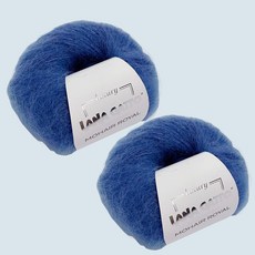 LANA GATTO 馬海毛皇家編織線, 8397 淺藍色, 2個