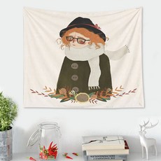 北歐插畫壁掛掛布 薄布 + 夾子 131 GT3019 31, 混合色