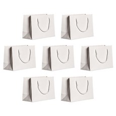 언더보스 무지 쇼핑백 가로형 12 x 15 x 6 cm, 흰색, 7개