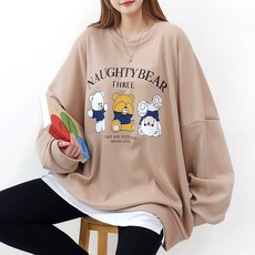 Sweet Pink 女款三隻熊大尺碼大學T