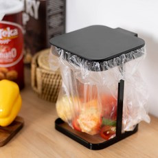 PUKO 食物塑膠袋垃圾桶支架, 黑色的