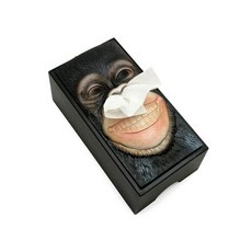 The Flow Company 3D肖像桌上立體方形紙巾盒, 大猩猩, 1個