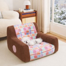 레드퍼피 반려동물 에쉴린 쿠션소파, 커피브라운, 1개