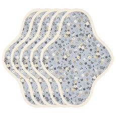 WIZLLY 布衛生棉 野花藍, 中型, 1入, 5個