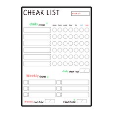 은창비씨 탈부착 메모보드 체크리스트 화이트 + 자석마카 세트