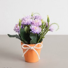 flowertree Cooing 小國菊人造花盆栽 14cm, 1個, 薰衣草紫