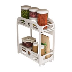 薄型鐵製多功能收納盒抽屜型置物架 2層 YT_RA1073, 白色