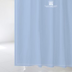 Design Soopul Love Message 浴簾 10 S 1520 x 1880 mm + 不鏽鋼掛環 + 白色浴簾桿套組, 1套, 白色
