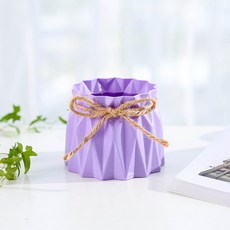 우밍스토어 홈가드닝 패턴 스타일 화병, 퍼플, 1개