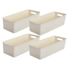 Heukbaek Clean 手提式儲物櫃收納盒, 4個, 象牙色