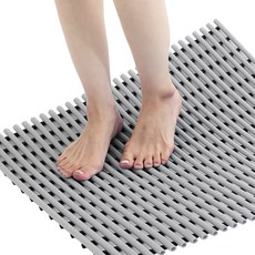 컴포리빙 고급형 욕실 매트 90 x 100 cm, 그레이, 1개