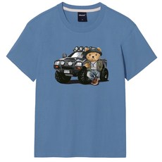 옥스타 남녀공용 통기성 트래블러 곰돌이 반팔티