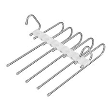 소비르 기본 접이식 바지걸이 5단 화이트스탠후크, 21 스탠, 1개