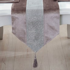 블루포그 플란넬 커피 테이블 러너, 05 샴페인, 320 x 1800 x 20 mm