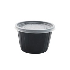 塑膠湯碗 233號 105*65mm 黑色, 100件, 1個