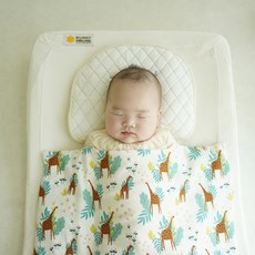 머미쿨쿨 유아용 올인원 거즈 모로반사 좁쌀 이불, 내가그린기린