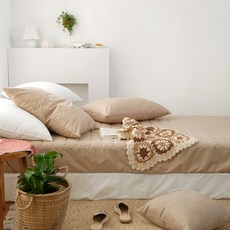 국산 플레인 순면 누빔 매트리스커버