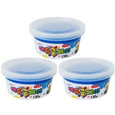 에듀클레이 낱색 3p, 파랑, 3개