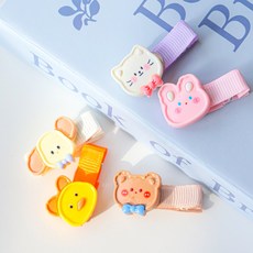 아기코끼리 귀여운동물 친구들 헤어핀 5종 세트