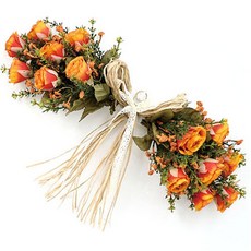 Garden in the City 仿真玫瑰裝飾花盆, 橘色