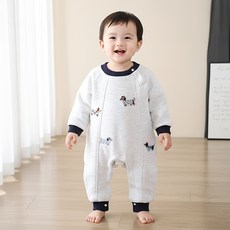 조이멀티 퍼피패치 배색 긴팔 우주복