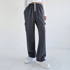 Planday 女款 人生版型CW 長腿工裝口袋寬褲 長版