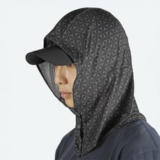 GROOVSTAR JECO 連帽式網眼防曬遮陽罩, 1個, 黑色