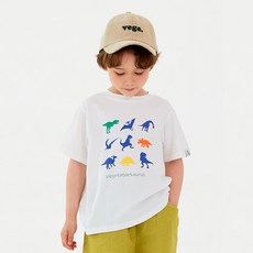 베지터블테이블키즈 아동용 베지터블 사우르스 하프 슬리브 티셔츠