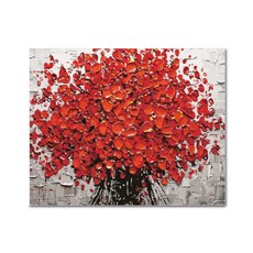 ADICO DIY 寶石十字繡 紅色花束 50 x 40 cm BG01, 混合顏色, 1個