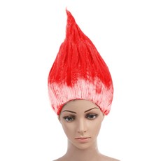 市集風趣味尖頭假髮, 紅色, 1個